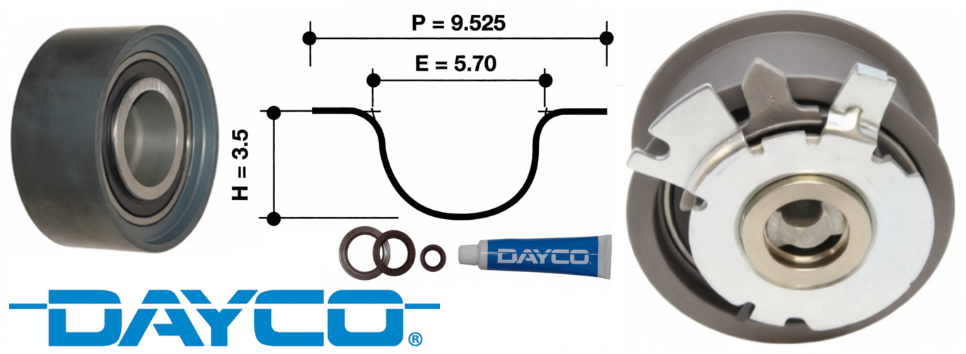 DAYCO TIMING BELT KIT TO SUIT AUDI A4 B7 BLB BRE TURBO DIESEL 2.0L I4