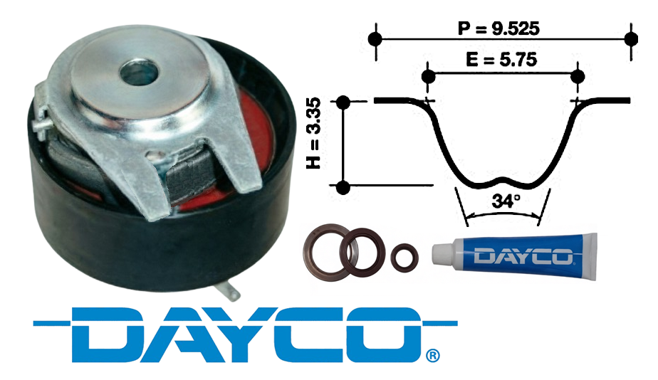 DAYCO TIMING BELT KIT TO SUIT LAND ROVER RANGE ROVER LG 306DT TWIN TURBO DIESEL 3.0L V6