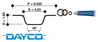 DAYCO TIMING BELT KIT TO SUIT HOLDEN RODEO TF 4ZD1 2.3L I4