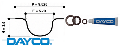 DAYCO TIMING BELT KIT TO SUIT HONDA D16Y D16Y4 D16Y5 D16Y7 D16W1 D16W5 1.6L I4