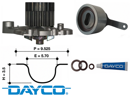 DAYCO TIMING BELT KIT TO SUIT HONDA D16Y D16Y4 D16Y5 D16Y7 D16W1 D16W5 1.6L I4