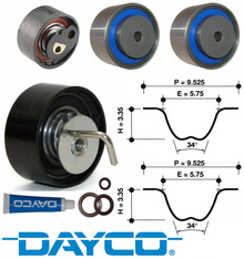DAYCO TIMING BELT KIT TO SUIT LAND ROVER DISCOVERY L319 276DT TURBO DIESEL 2.7L V6