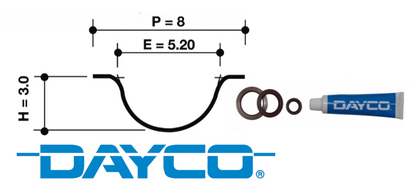 DAYCO TIMING BELT KIT TO SUIT NISSAN STAGEA C34 RB25DE RB25DET RB26DETT TWIN TURBO 2.5L 2.6L I6