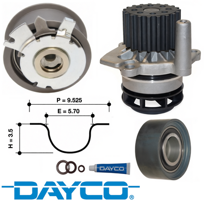 DAYCO TIMING BELT KIT TO SUIT VOLKSWAGEN PASSAT 3C BMR BKP TURBO DIESEL 2.0L I4 TILL 01/2007