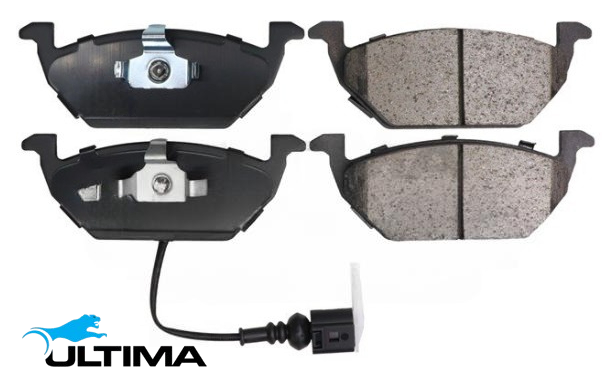 ULTIMA FRONT BRAKE PAD SET TO SUIT SKODA ROOMSTER 5J BTS CFNA CBZB BSW 1.2L 1.6L 1.9L I4 WITH SENSOR