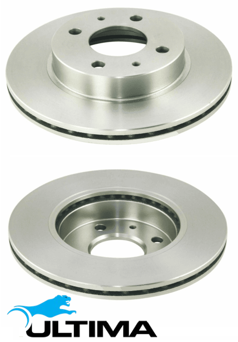 ULTIMA FRONT VENTED DISC BRAKE ROTOR SET TO SUIT NISSAN PULSAR N13 GA15S 16LF 18LE 1.5L 1.6L 1.8L I4