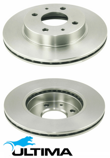 ULTIMA FRONT VENTED DISC BRAKE ROTOR SET TO SUIT NISSAN EXA N13 CA16DE 1.6L I4