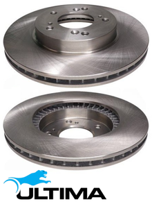 ULTIMA FRONT VENTED DISC BRAKE ROTORS FOR HONDA CR-V RD B20B B20B1 B20B3 B20B8 K20A 2.0L I4 TO 12/01