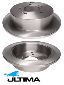 ULTIMA REAR SOLID DISC BRAKE ROTOR SET TO SUIT HYUNDAI SANTA FE SM G4JS D4EA TURBO DIESEL 2.0 2.4 I4
