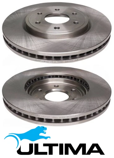 ULTIMA FRONT DISC BRAKE ROTOR SET TO SUIT NISSAN NAVARA D40 YD25DDTI 2.5L I4 SUITS 16" WHEELS