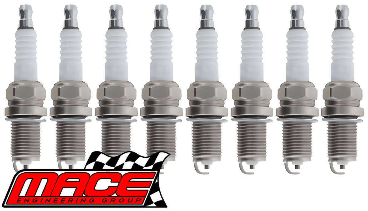 Xu8 SET OF 8 MACE SPARK PLUGS TO SUIT HSV COMMODORE VL VN 304 5.0L V8 ...