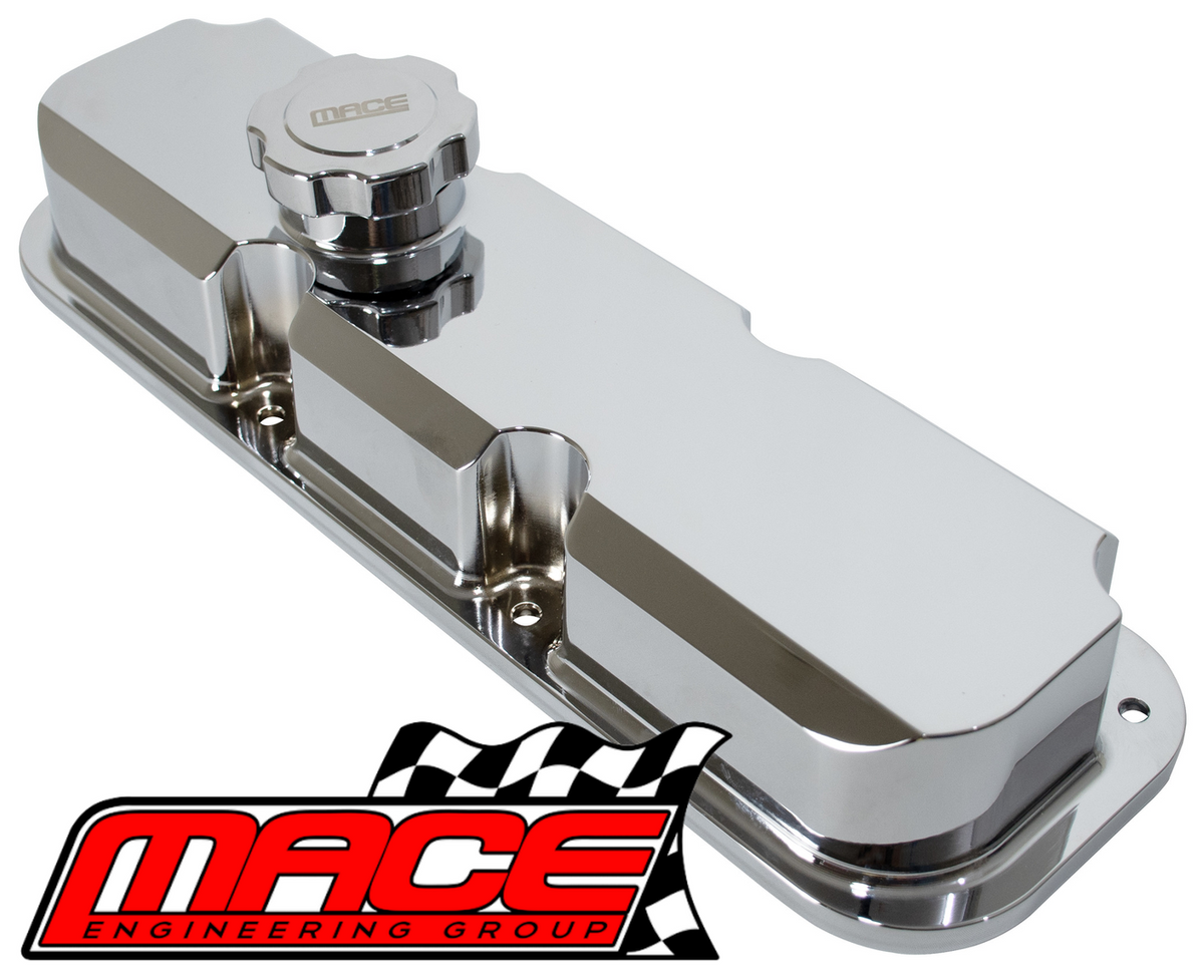 MACE POLISHED ALUMINIUM ROCKER COVER SET TO SUIT HOLDEN COMMODORE VS VT VU VX VY ECOTEC L36 3.8L V6