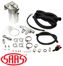 SAAS BAFFLED OIL CATCH CAN KIT TO SUIT FORD RANGER PX2 PX3 P4AT TURBO DIESEL 2.2L I4