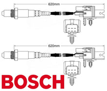 PAIR OF BOSCH PRE CATALYTIC OXYGEN O2 SENSORS TO SUIT NISSAN PATHFINDER R51 VQ40DE 4.0L V6