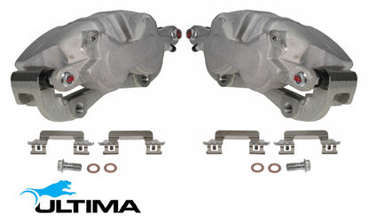 PAIR OF ULTIMA FRONT DISC BRAKE CALIPERS TO SUIT FORD FALCON FG FG X DURATEC TURBO 2.0L I4