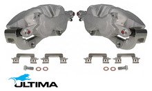 PAIR OF ULTIMA FRONT DISC BRAKE CALIPERS TO SUIT FORD FALCON BA BF FG FG X BARRA 182 190 195 240T 245T 270T 325T ECOLPI E-GAS TURBO 4.0L I6
