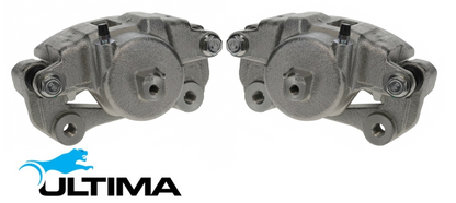 PAIR OF ULTIMA FRONT DISC BRAKE CALIPERS TO SUIT NISSAN PATROL GU Y60 TB42S RB30 TB42E TD42 RD28T TURBO DIESEL 2.8L 3.0L 4.2L I6