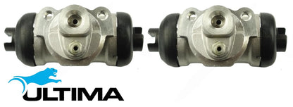 PAIR OF ULTIMA REAR WHEEL CYLINDERS TO SUIT NISSAN NAVARA D21 Z20S Z24 SD25 TD25 DIESEL 2.0L 2.4L 2.5L I4 SUITS RWD TILL 10/1989