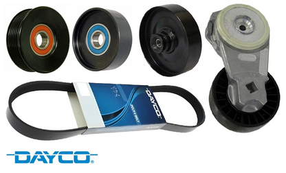 DAYCO COMPLETE SERPENTINE BELT KIT TO SUIT FORD FALCON BF FG FG X BARRA 190 195 245T 270T 325T E-GAS ECOLPI TURBO 4.0L I6