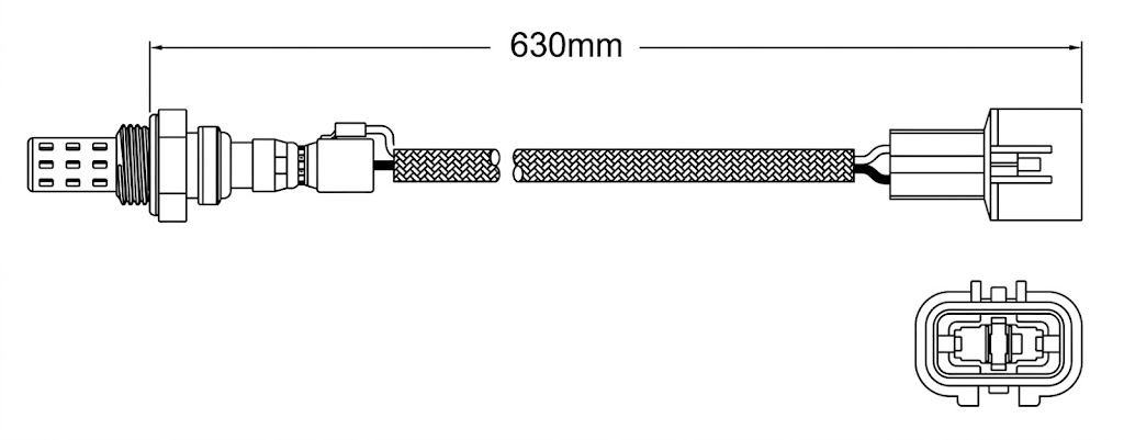 PREMIUM PRE CATALYTIC OXYGEN O2 SENSOR TO SUIT MITSUBISHI TRITON MK 4G64 2.4L I4 TILL 08/2003