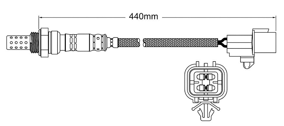 PREMIUM PRE CATALYTIC OXYGEN O2 SENSOR TO SUIT MITSUBISHI TRITON MK 4G64 2.4L I4 FROM 09/2003