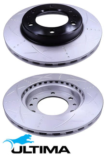 ULTIMA FRONT DISC BRAKE ROTORS TO SUIT TOYOTA LANDCRUISER FJ62R FJ70R FJ73R 3F TURBO DIESEL 4.0L I6