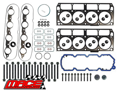 MACE VRS GASKET SET & HEAD BOLTS COMBO PACK TO SUIT HOLDEN L76 L77 6.0 V8