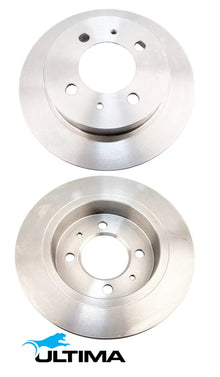 ULTIMA REAR SOLID DISC BRAKE ROTOR SET FOR NISSAN PULSAR N14 CD17 DIESEL 1.7L I4 FROM 08/1991