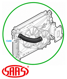 SAAS COLD SIDE INTERCOOLER HOSE TO SUIT HOLDEN CAPTIVA CG Z20S1 TURBO DIESEL 2.0L I4