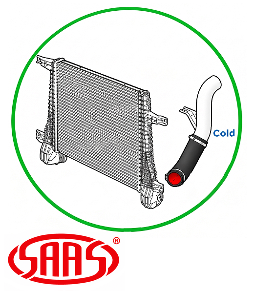 SAAS COLD SIDE INTERCOOLER HOSE TO SUIT HOLDEN CAPTIVA CG Z22D1 TURBO DIESEL 2.2L I4