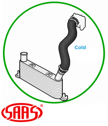 SAAS COLD SIDE INTERCOOLER HOSE TO SUIT MITSUBISHI PAJERO NS NT NW NX 4M41T TURBO DIESEL 3.2L I4
