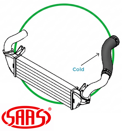 SAAS COLD SIDE INTERCOOLER HOSE TO SUIT MITSUBISHI 4G64 4N15 TURBO DIESEL 2.4L I4