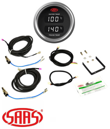 SAAS DUAL DIGITAL 12V WATER & TRANSMISSION TEMPERATURE GAUGE