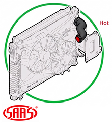 SAAS HOT SIDE INTERCOOLER HOSE TO SUIT HOLDEN CAPTIVA CG Z20S1 TURBO DIESEL 2.0L I4 FROM JOINER TO INTERCOOLER