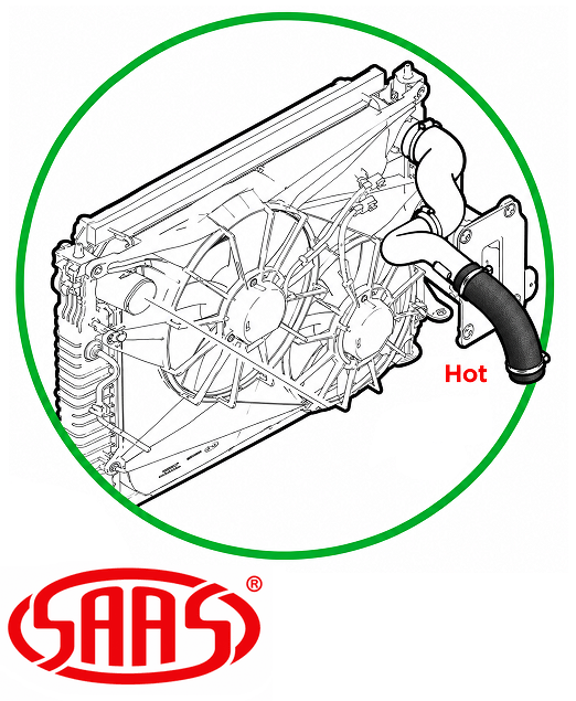 SAAS HOT SIDE INTERCOOLER HOSE TO SUIT HOLDEN CAPTIVA CG Z20S1 TURBO DIESEL 2.0L I4 FROM TURBO TO JOINER