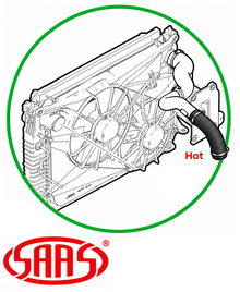 SAAS HOT SIDE INTERCOOLER HOSE TO SUIT HOLDEN CAPTIVA CG Z20S1 TURBO DIESEL 2.0L I4 FROM TURBO TO JOINER