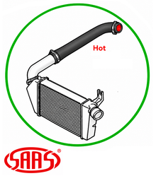 SAAS HOT SIDE INTERCOOLER HOSE TO SUIT MITSUBISHI TRITON ML 4M41T TURBO DIESEL 3.2L I4 EXCEPT 4WD TF035