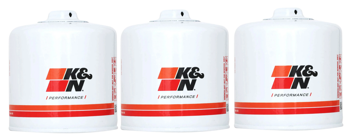 SET OF 3 K&N HIGH FLOW OIL FILTERS TO SUIT JEEP RENEGADE BU TIGERSHARK ED6 2.4L I4