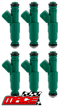SET OF 6 MACE FUEL INJECTORS TO SUIT HOLDEN COMMODORE VT VX VY VU ECOTEC L36 3.8L V6