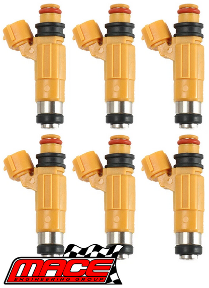 SET OF 6 MACE FUEL INJECTORS TO SUIT MITSUBISHI MAGNA TH TJ TL TK TW 6G74 3.5L V6