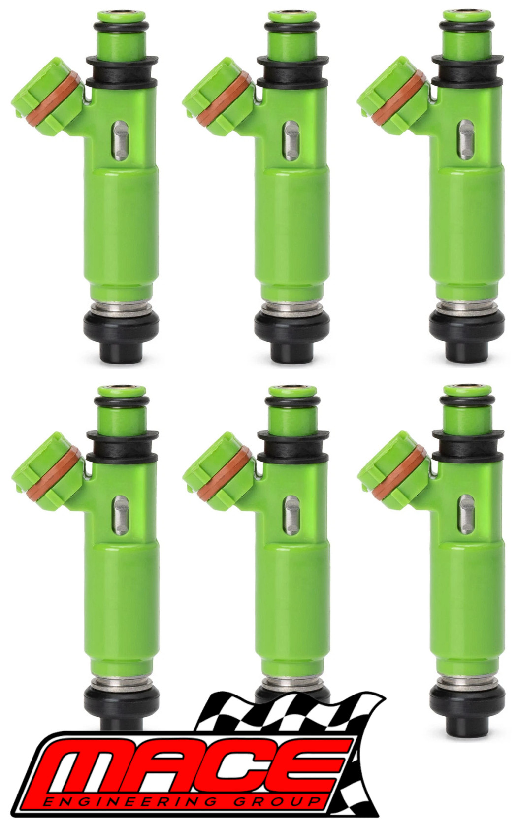 SET OF 6 MACE FUEL INJECTORS TO SUIT MITSUBISHI 6G72 3.0L V6