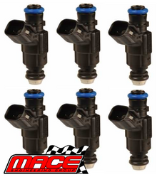 SET OF 6 MACE FUEL INJECTORS TO SUIT HOLDEN STATESMAN WL ALLOYTEC LY7 3.6L V6