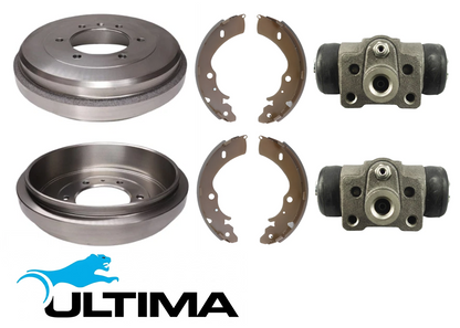 ULTIMA DRUM BRAKE KIT TO SUIT HOLDEN RODEO RA 4JH1-TC 4JJ1-TCX TURBO DIESEL 3.0L I4 SUITS RWD HI-RIDE SUSPENSION