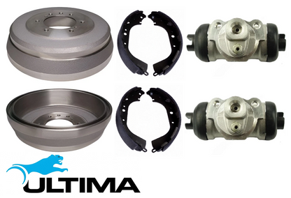 ULTIMA DRUM BRAKE KIT TO SUIT NISSAN NAVARA D22 KA24DE 2.4L I4 SUITS RWD