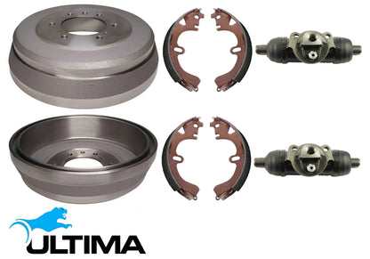 ULTIMA DRUM BRAKE KIT TO SUIT NISSAN NAVARA D22 VG30E VG33E 3.0L 3.3L V6 SUITS 4WD