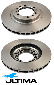 ULTIMA FRONT VENTED DISC BRAKE ROTOR SET TO SUIT MITSUBISHI L200 K65 4G64 2.4L I4 SUITS 15" WHEELS