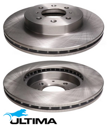ULTIMA FRONT VENTED DISC BRAKE ROTOR SET TO SUIT HONDA CIVIC ES D15Y6 D15Y4 1.5L I4 OD 262MM