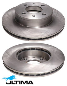 ULTIMA FRONT VENTED DISC BRAKE ROTORS TO SUIT HYUNDAI ACCENT MC CN G4ED D4FA TURBO DIESEL 1.5 1.6 I4