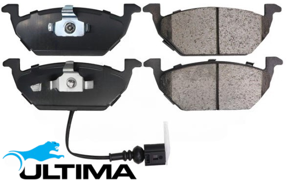 ULTIMA FRONT BRAKE PADS FOR VOLKSWAGEN GOLF MK.5 MK.6 BKC BDK BMM BLS CFGB TURBO DIESEL 1.9L 2.0L I4