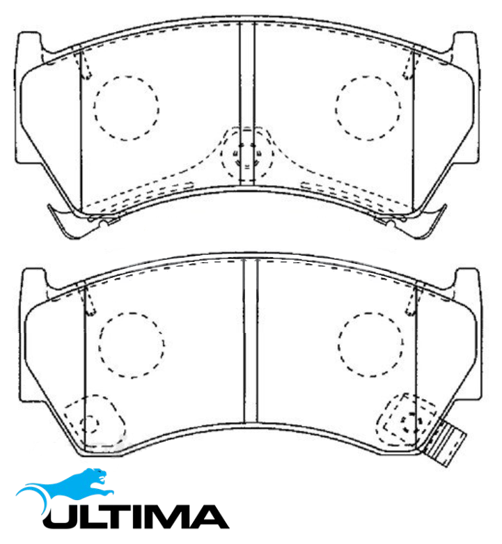ULTIMA FRONT CERAMIC BRAKE PAD SET TO SUIT NISSAN GA15DE GA16DE SR18DE SR16VE 1.5L 1.6L 1.8L I4